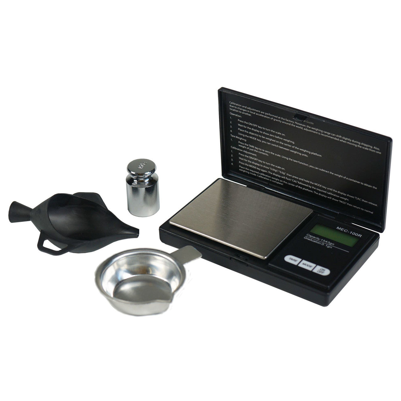 MEC RELOADING Digitalwaagen-Set 1078 mit Waage, Waagschale und 100-g-Kalibriergewicht