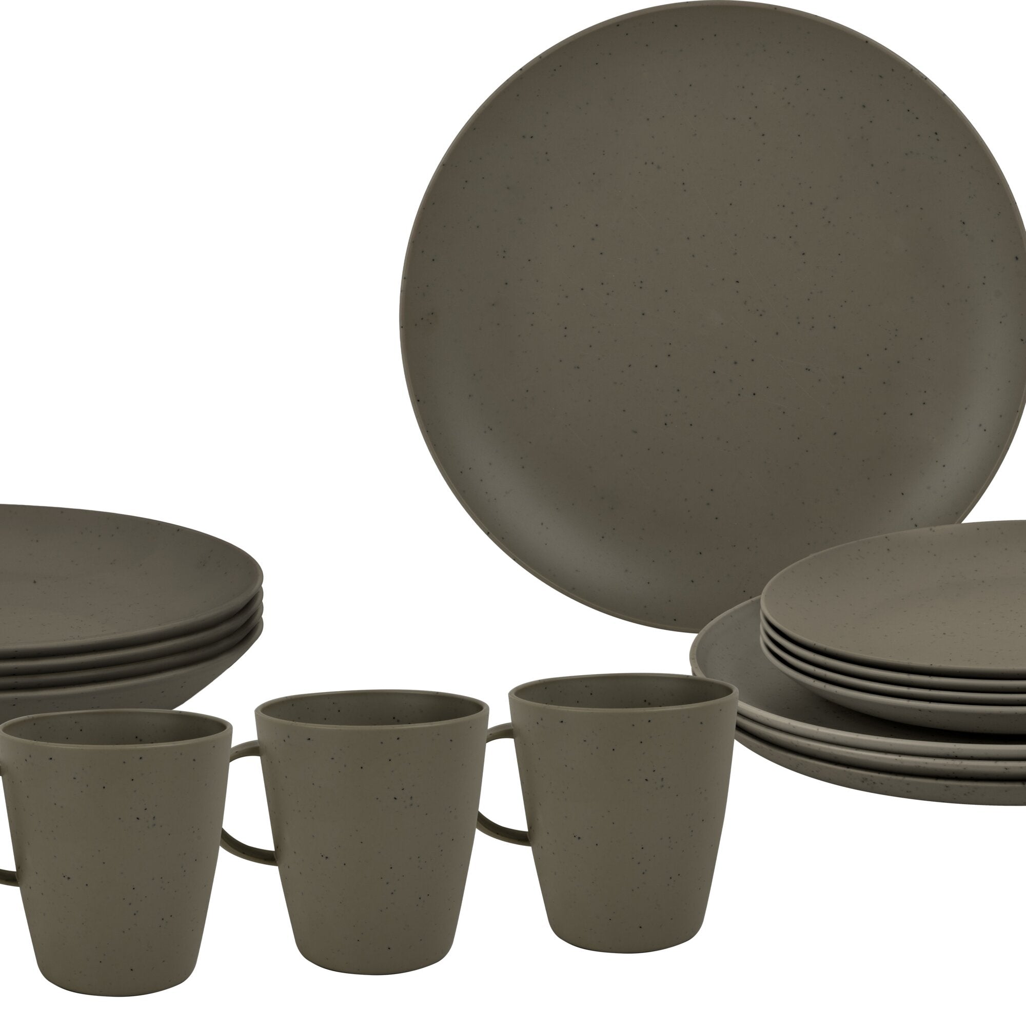Brunner Tierra Cocoa 16-teilig – Teller und Becher der braunen Cocoa-Variante