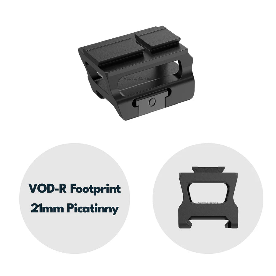 VectorOpticsVector Optics SCFRM - 15 Riser - Montage mit Aimpoint Footprint für 21mm h=19mm - Black Raptor