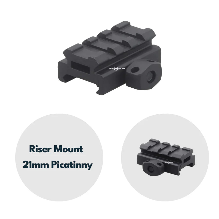 VectorOpticsVector Optics SCRA Picatinny Riser Montage - Black Raptor