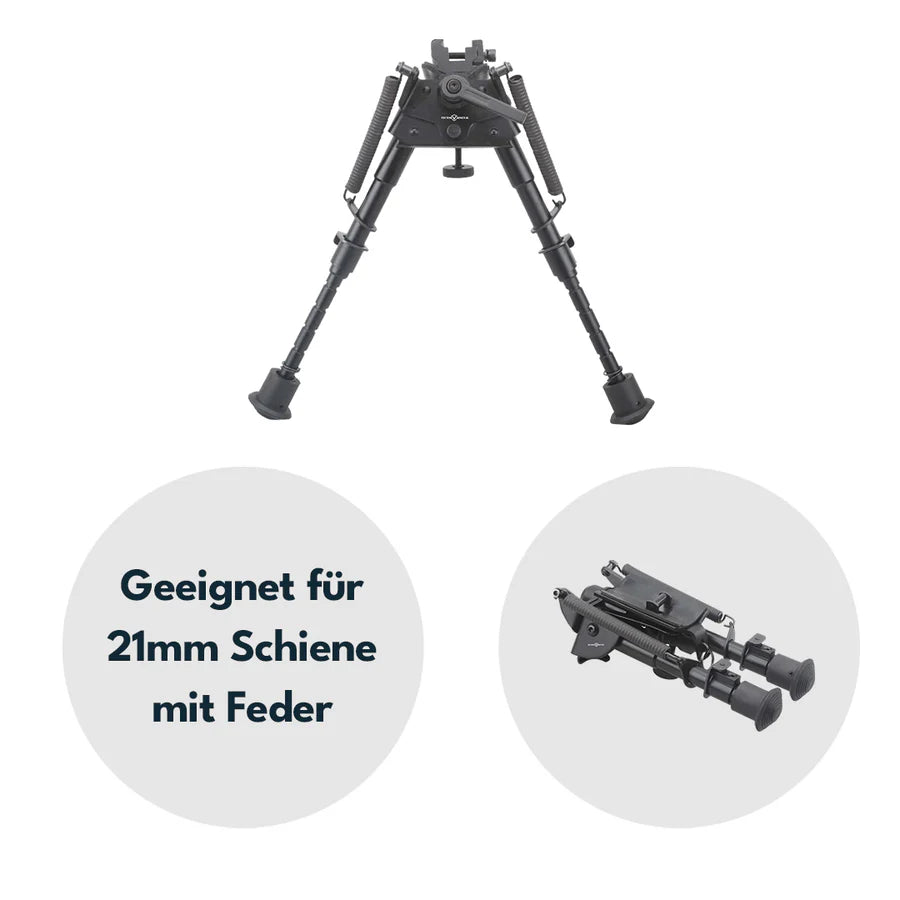 VectorOpticsVector Optics Rokstad Swivel Bipod aus Aluminium in verschiedenen Höhen - Black Raptor