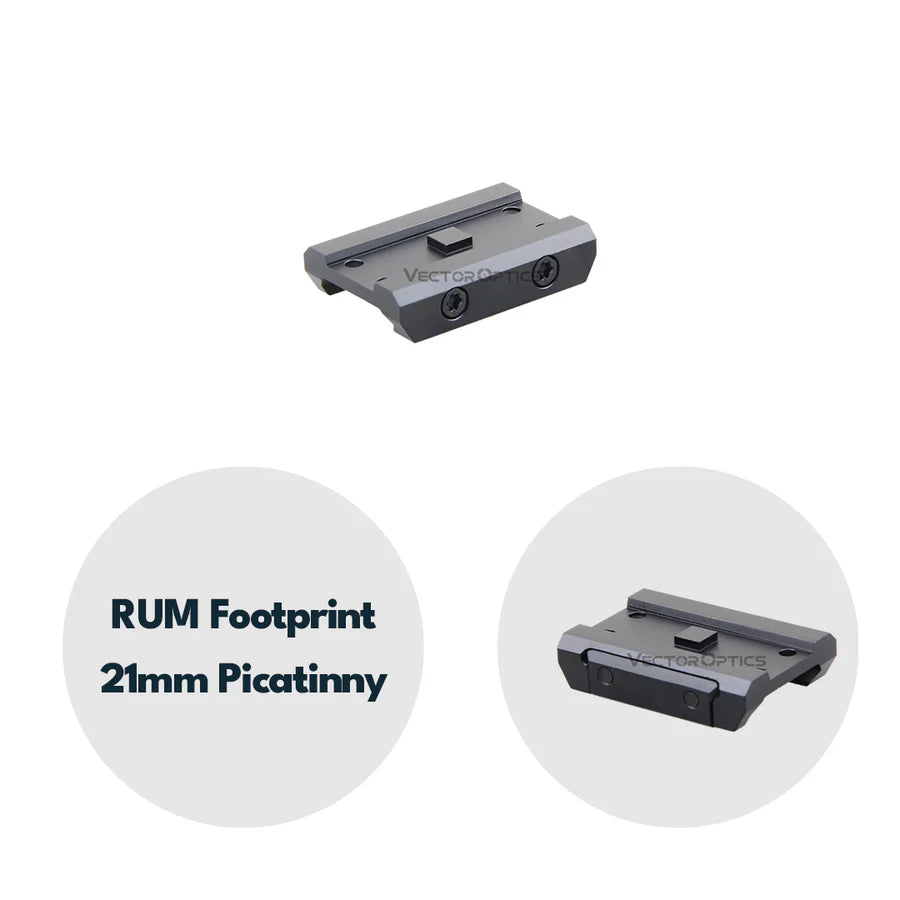 VectorOpticsVector Optics SCPSM - 02 RUM Picatinny Low - Profile Montage - Black Raptor