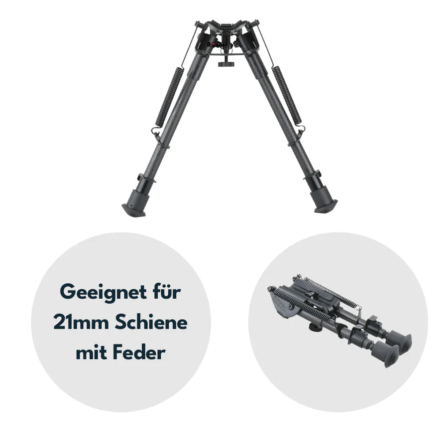 VectorOpticsVector Optics Rokstad Bipod aus Kohlenstoff und Aluminium in verschiedenen Höhen - Black Raptor