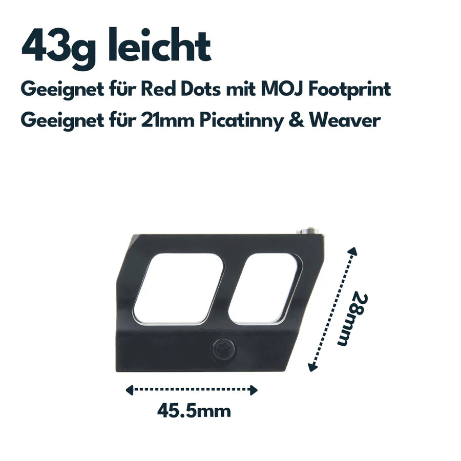 Vector Optics SCRA - 67 Montage mit TEK (Docter Sight) Footprint, 21mm Picatinny, h=28mm - Black Raptor