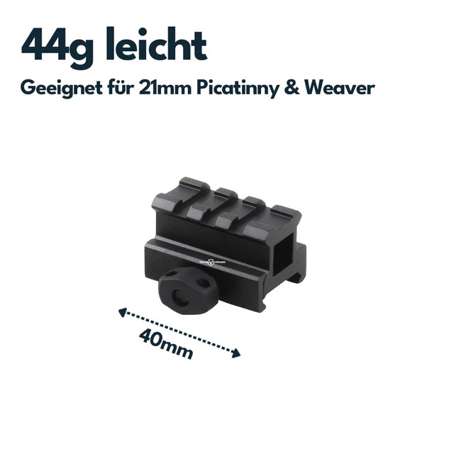 Vector Optics SCRA Picatinny Riser Montage - Black Raptor