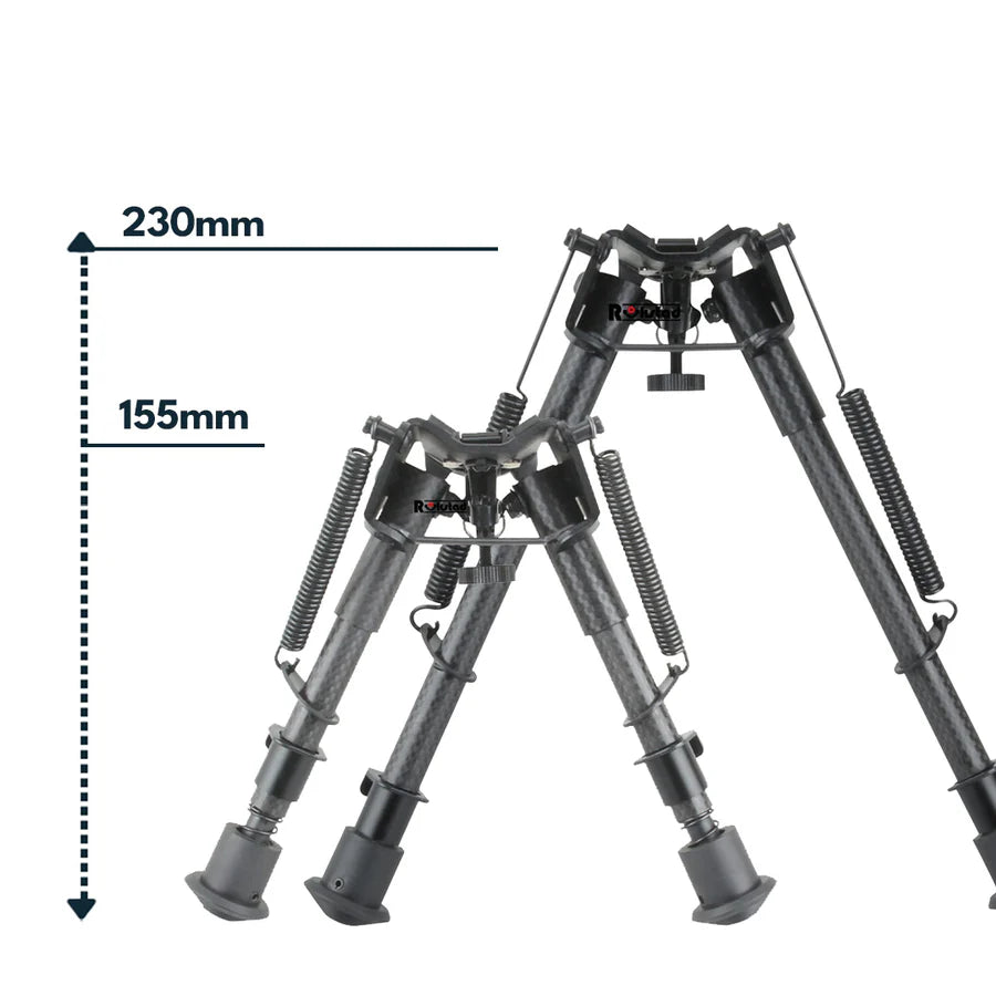 VectorOpticsVector Optics Rokstad Bipod aus Kohlenstoff und Aluminium in verschiedenen Höhen - Black Raptor