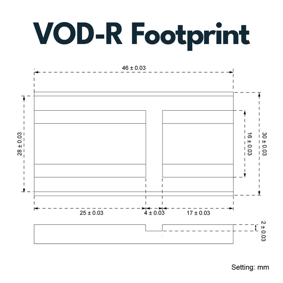 VectorOpticsVector Optics SCFRM - 15 Riser - Montage mit Aimpoint Footprint für 21mm h=19mm - Black Raptor