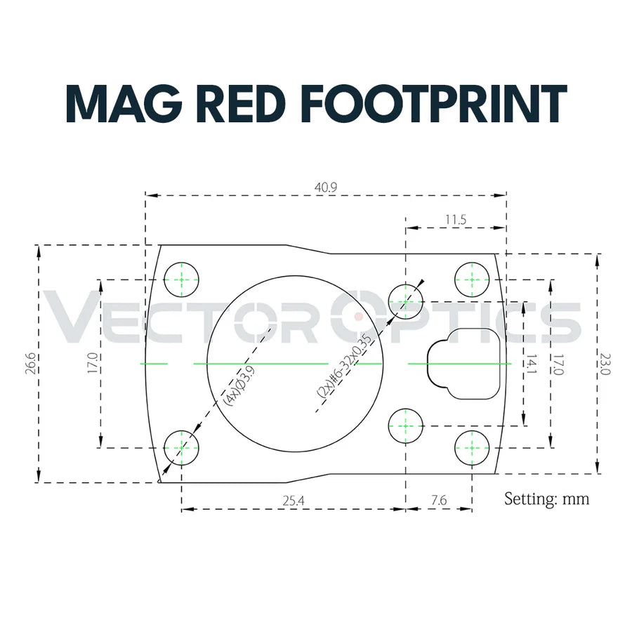 VectorOpticsVector Optics SCFRM - 11 Montage aus Polymer mit MGT (SHIELD) Footprint, 21mm Picatinny, h=28mm - Black Raptor