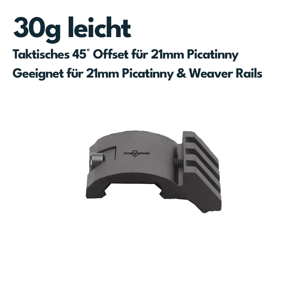 VectorOpticsVector Optics SCRA - 57 45° 21mm Picatinny Montage - Black Raptor