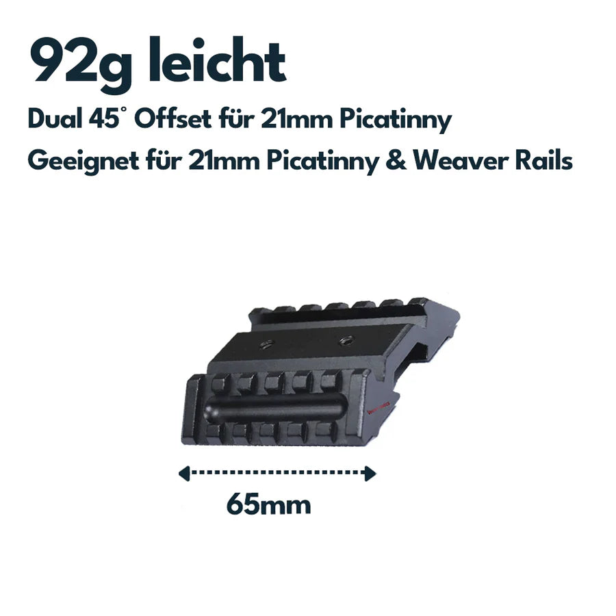VectorOpticsVector Optics SCRA - 51 45° Doppel - 21 - mm - Picatinny - Montage - Black Raptor