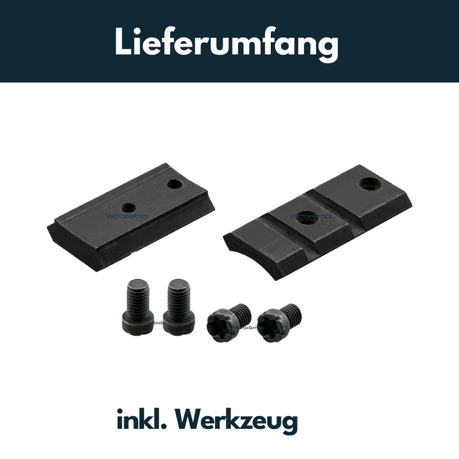 VectorOpticsVector Optics Stahl Picatinny - Schienen für Repetierbüchsen - Black Raptor