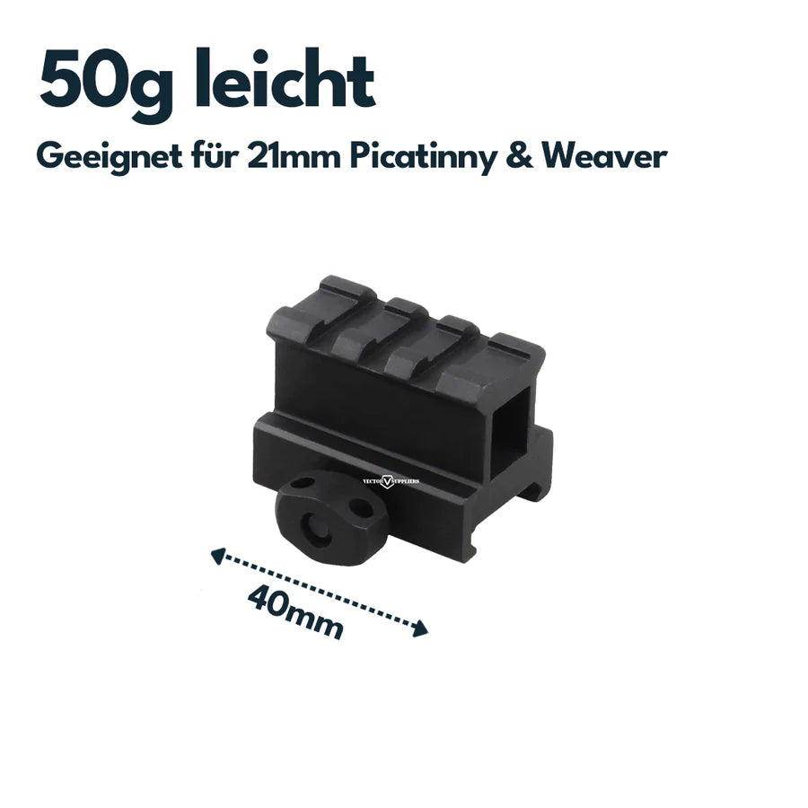VectorOpticsVector Optics SCRA Picatinny Riser Montage - Black Raptor