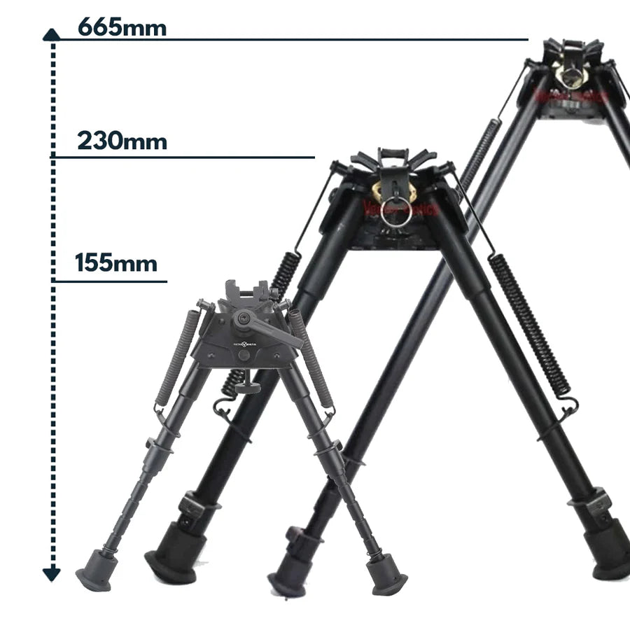 VectorOpticsVector Optics Rokstad Swivel Bipod aus Aluminium in verschiedenen Höhen - Black Raptor