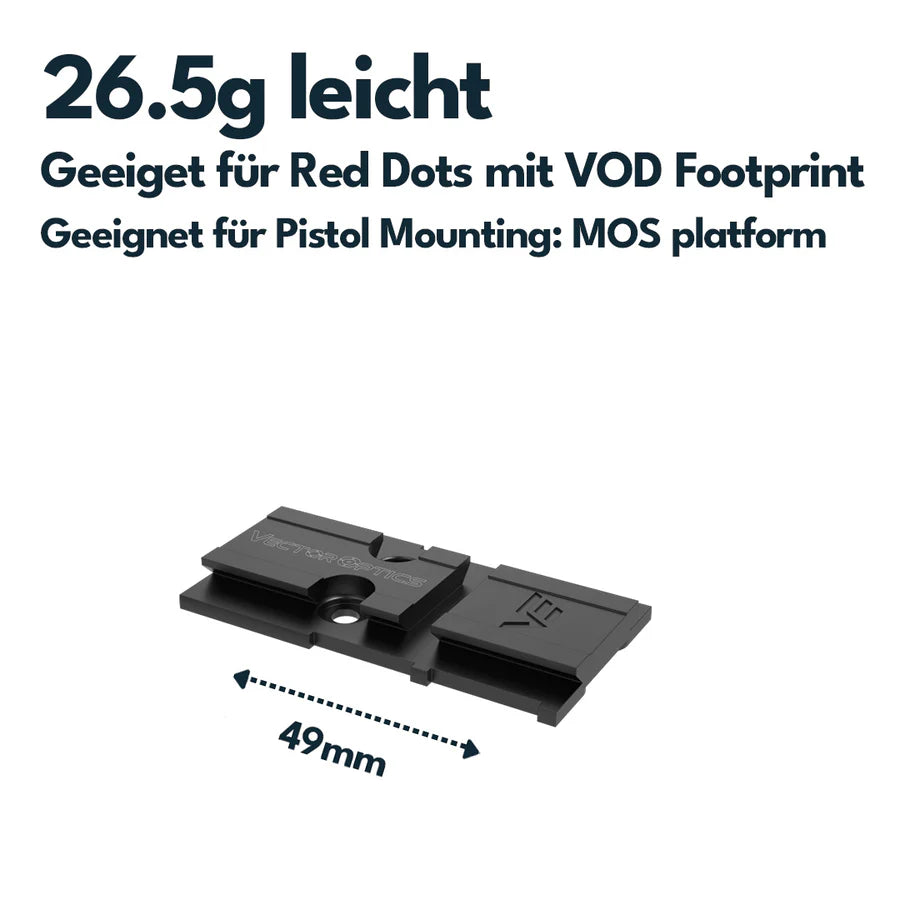 VectorOpticsVector Optics SCFRM - 12 Glock MOS Adapter für VOD (Aimpoint) Footprint - Black Raptor