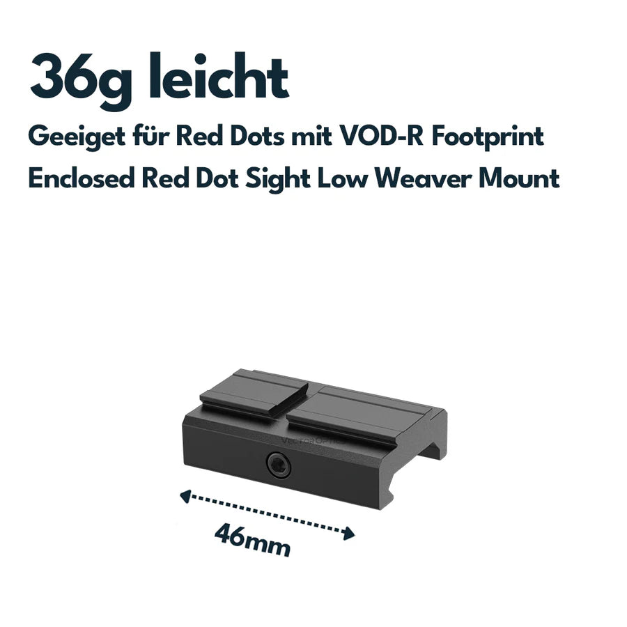 VectorOpticsVector Optics SCFRM - 14 Montage mit VOD (Aimpoint) Footprint für 21mm Weaver, h=6mm - Black Raptor