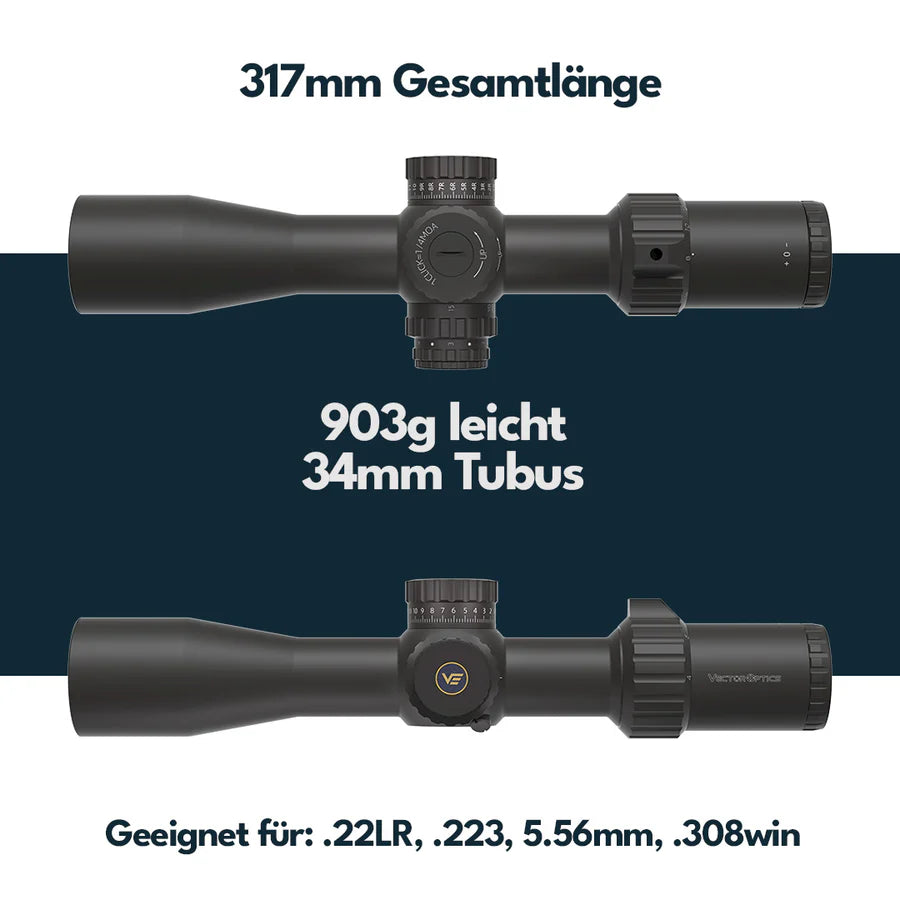 VectorOpticsVector Optics SCFF - 50 Tauron 4 - 16x44 HD MOA - Black Raptor