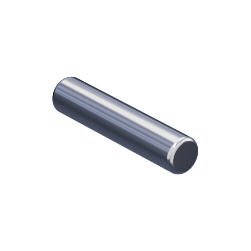 Stabmagnet aus Metall, zylindrische Form mit glatten, abgerundeten Enden und silbergrauer Oberfläche
