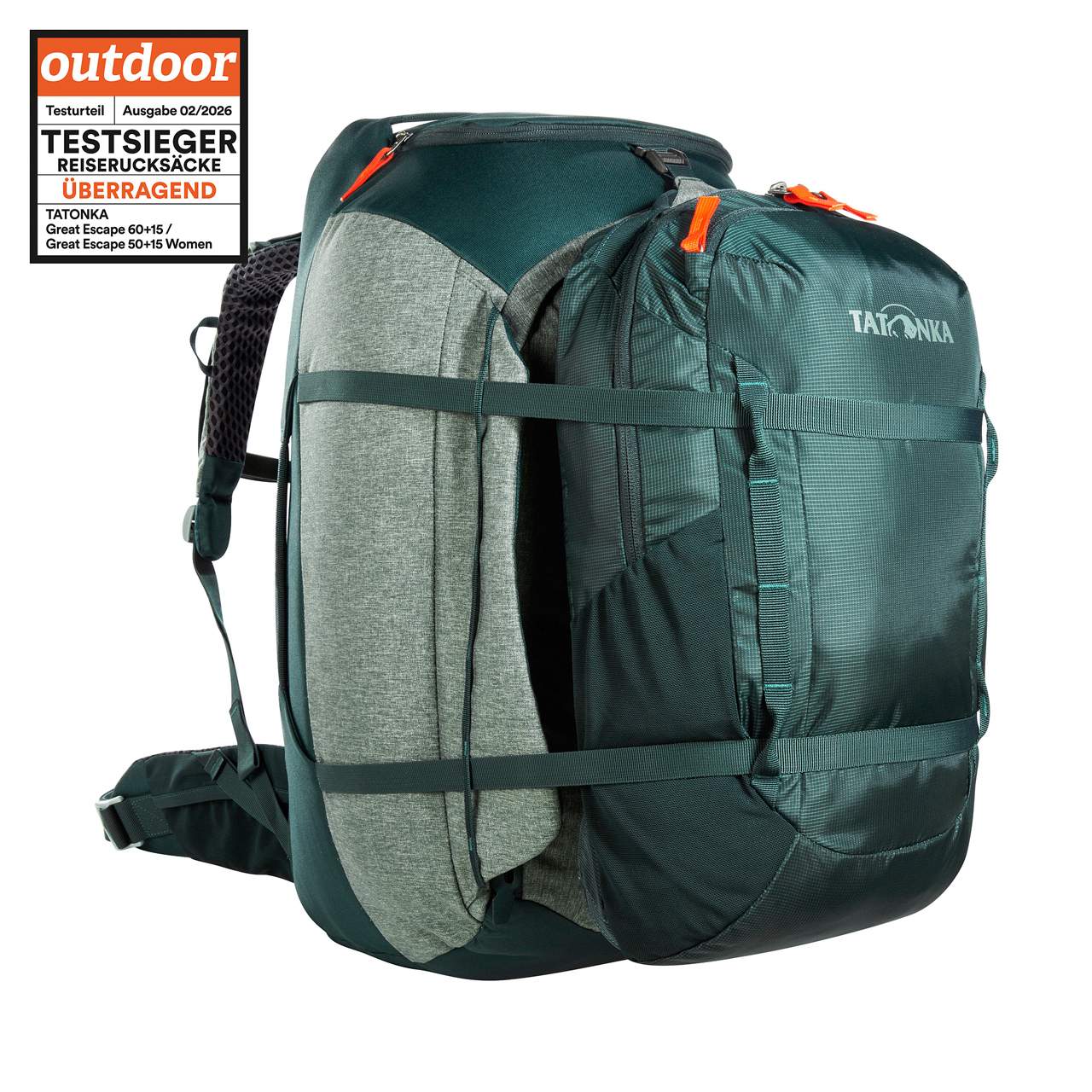 TatonkaTatonka Great Escape 50+15 Women – Reiserucksack mit Daypack - Black Raptor