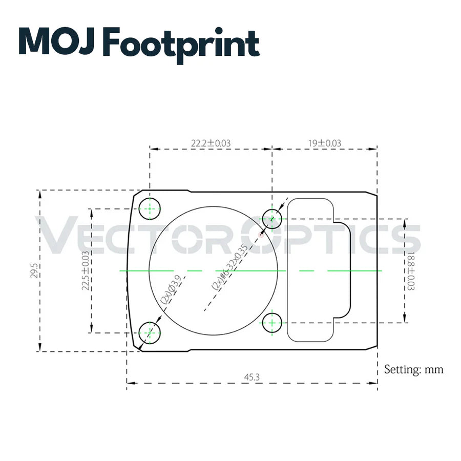 VectorOpticsVector Optics SCRDM - 08 Glock Montage für Reflexvisiere mit MOJ (RMR) Footprint - Black Raptor