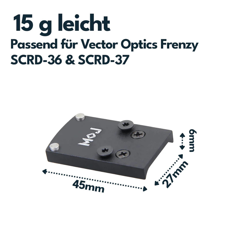 VectorOpticsVector Optics SCRDM - 08 Glock Montage für Reflexvisiere mit MOJ (RMR) Footprint - Black Raptor