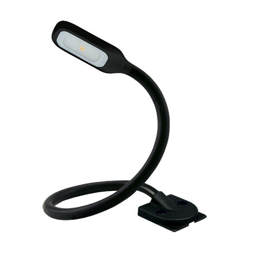 Schwarze Fahrzeug-Innenraumleuchte Copilot L mit verstellbarem Schwanenhals, schmalem LED-Lichtpanel und Klemmhalterung