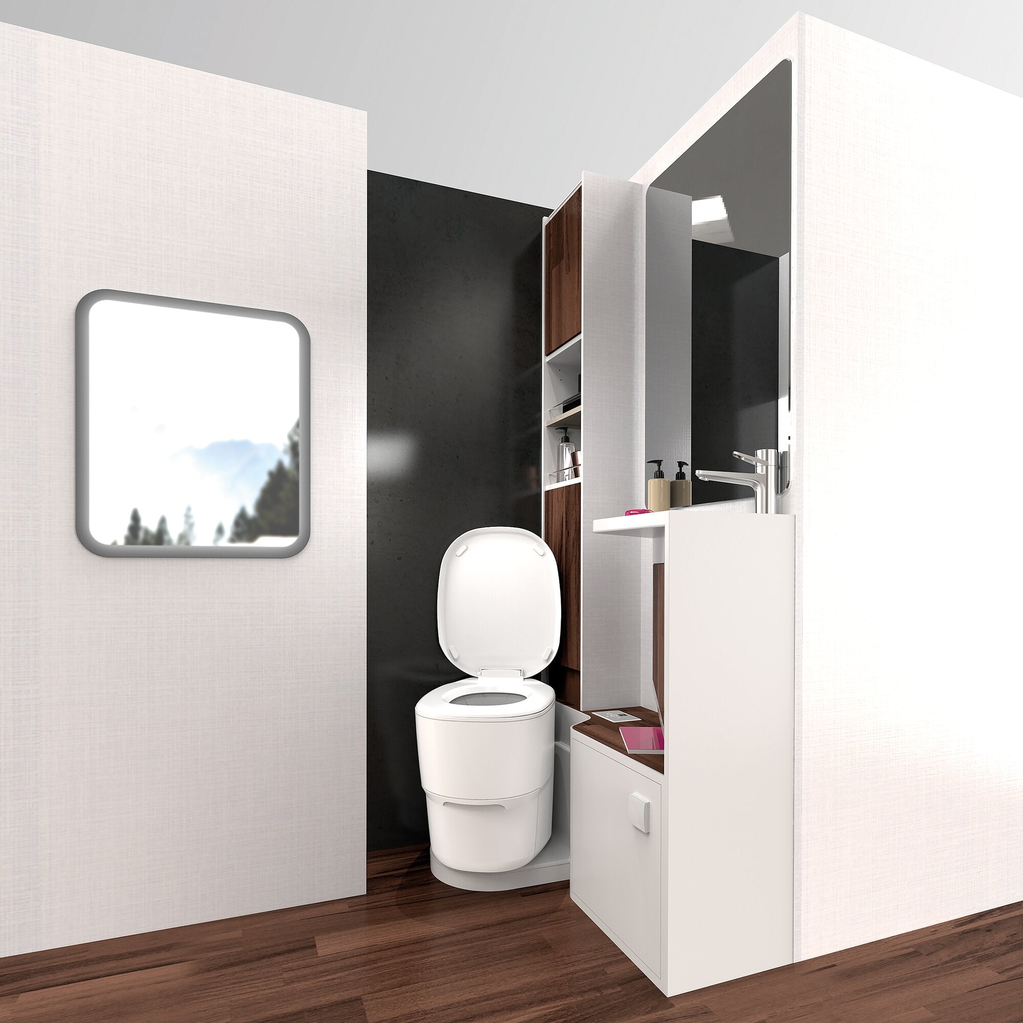 Verschweiß-Toilette Clesana C1 mit L-Adapter