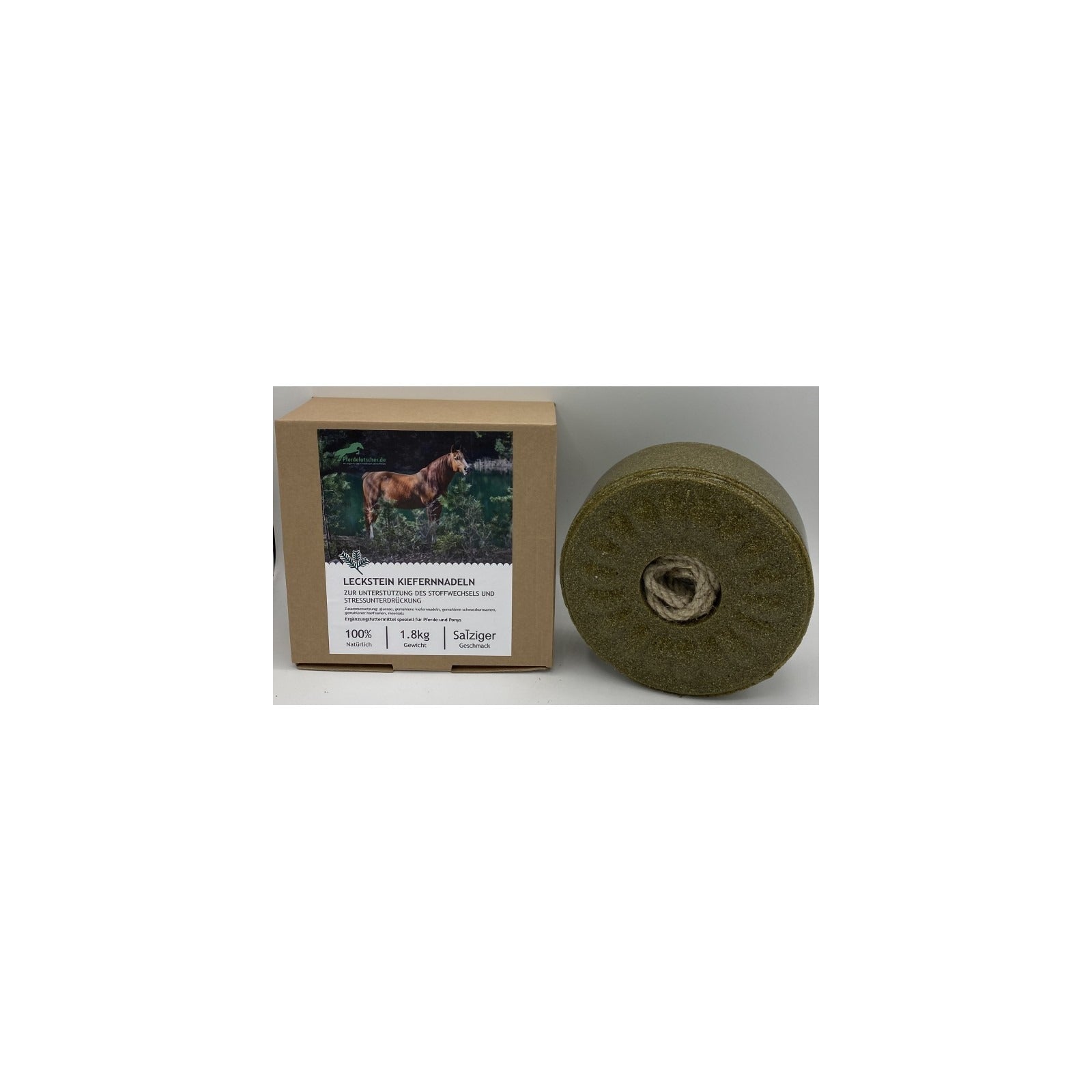 Wildlutscher Leckstein für Pferde und Ponys Piniennadeln 1,8 kg