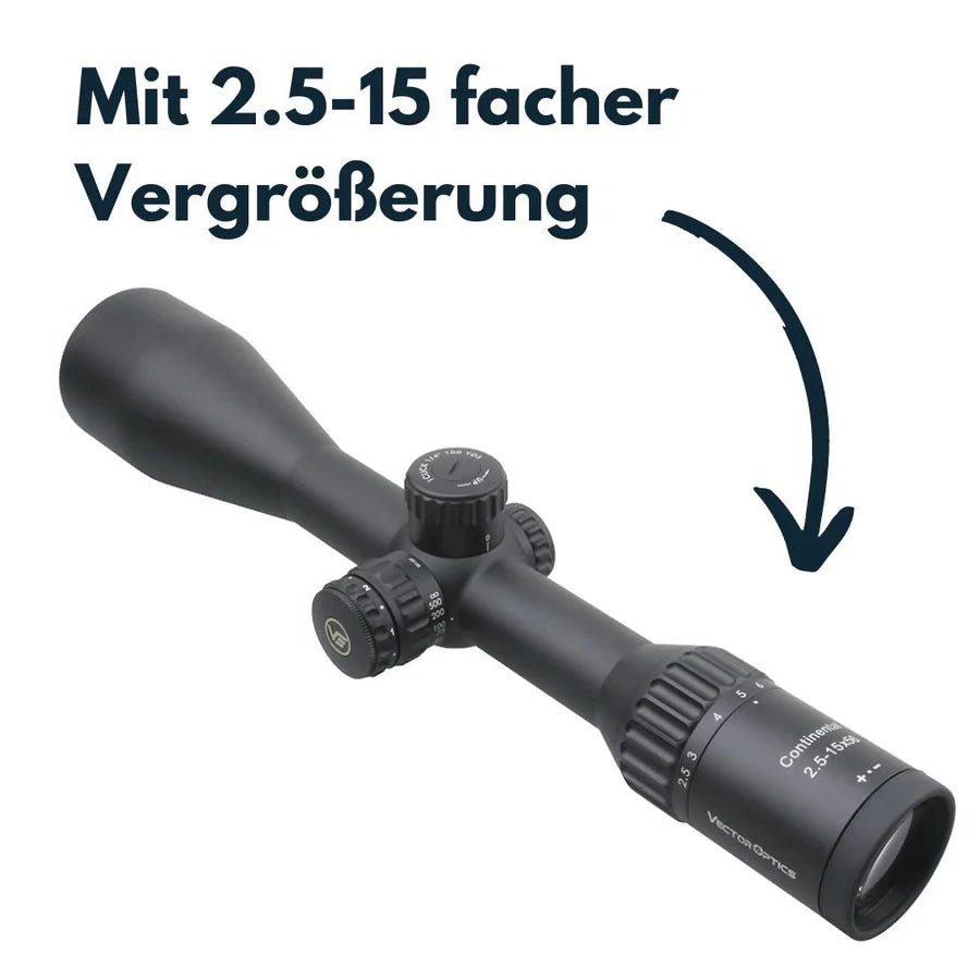 VectorOpticsVector Optics SCOM - 38 Continental 2.5 - 15x56 Hunting G4 - Black Raptor