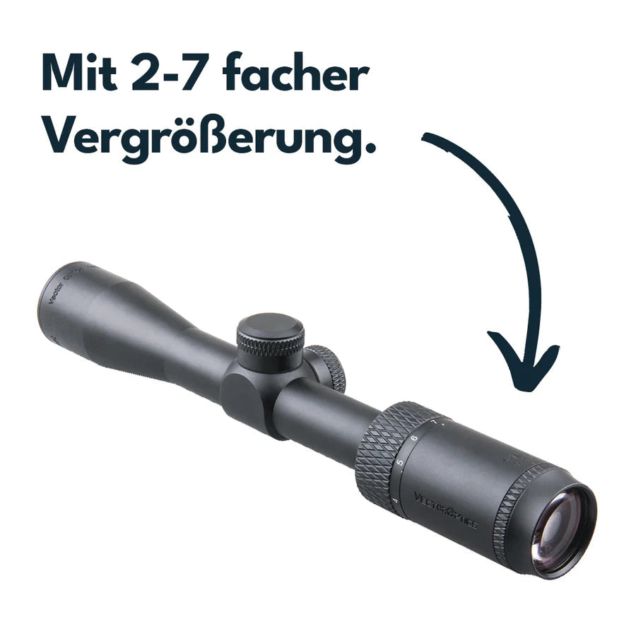 VectorOpticsVector Optics SCOM - 33 Matiz 2 - 7x32 MOA SFP - Black Raptor