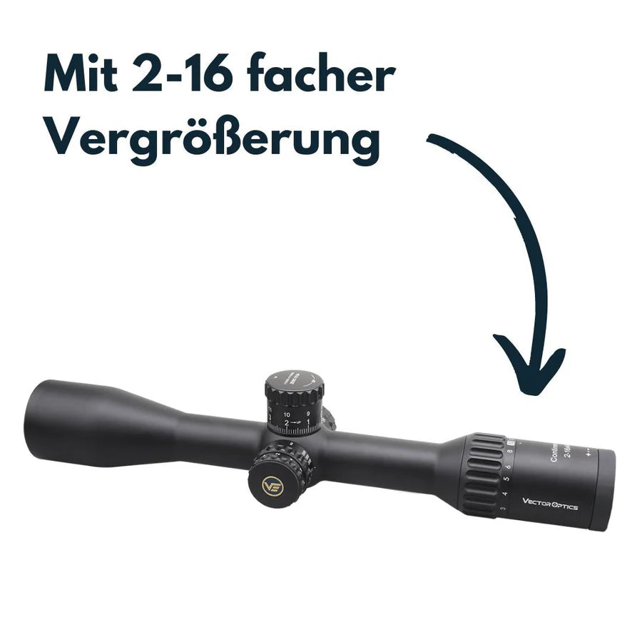 VectorOpticsVector Optics SCOM - T39 Continental x8 2 - 16x44 ED Tactical - Black Raptor