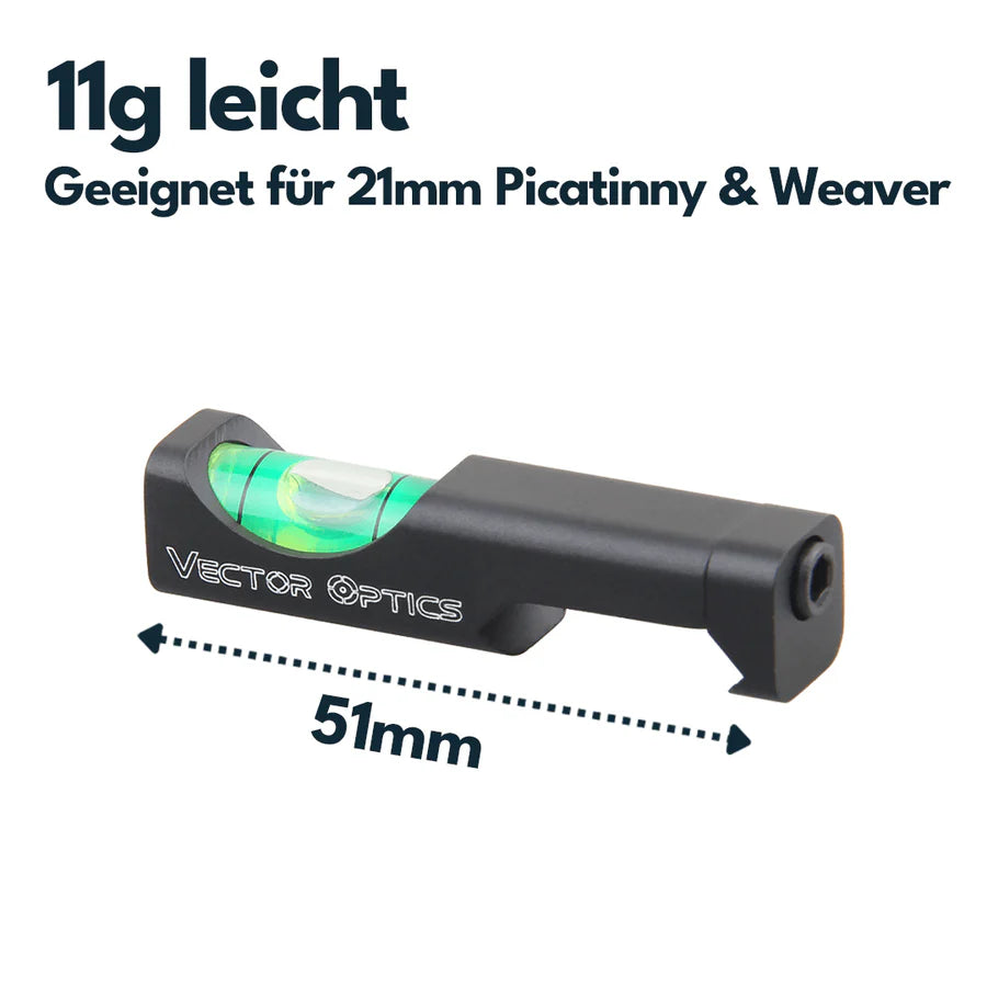 VectorOpticsVector Optics SCACD - 20 Wasserwaage zur Montage an 21mm Weaver - Black Raptor