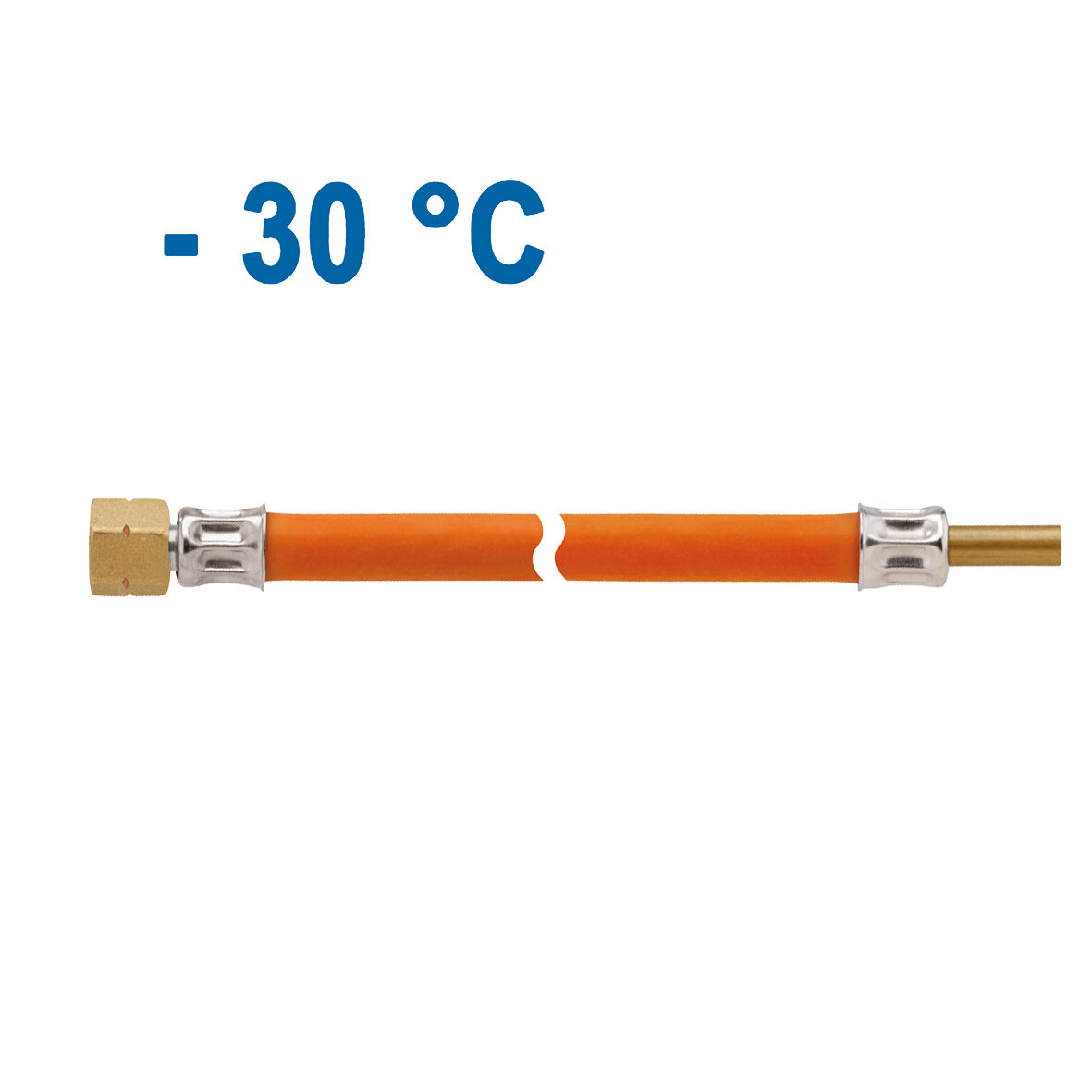Mitteldruck-Schlauchleitung MS 10 bar, 400 mm, G 1/4 LH-ÜM x RST 8