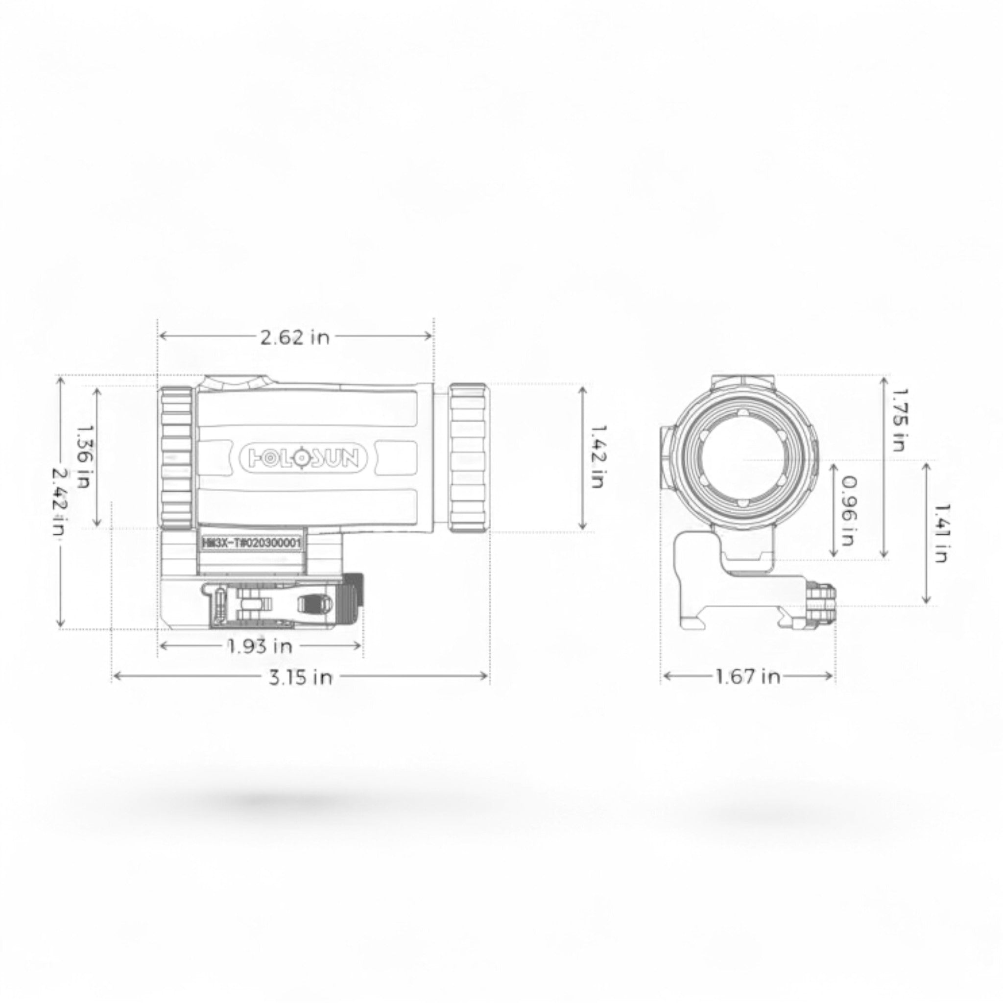 HOLOSUN Magnifier HM3X-T