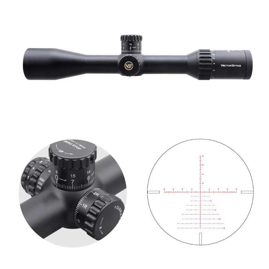 VectorOpticsVector Optics SCOM - T39 Continental x8 2 - 16x44 ED Tactical - Black Raptor