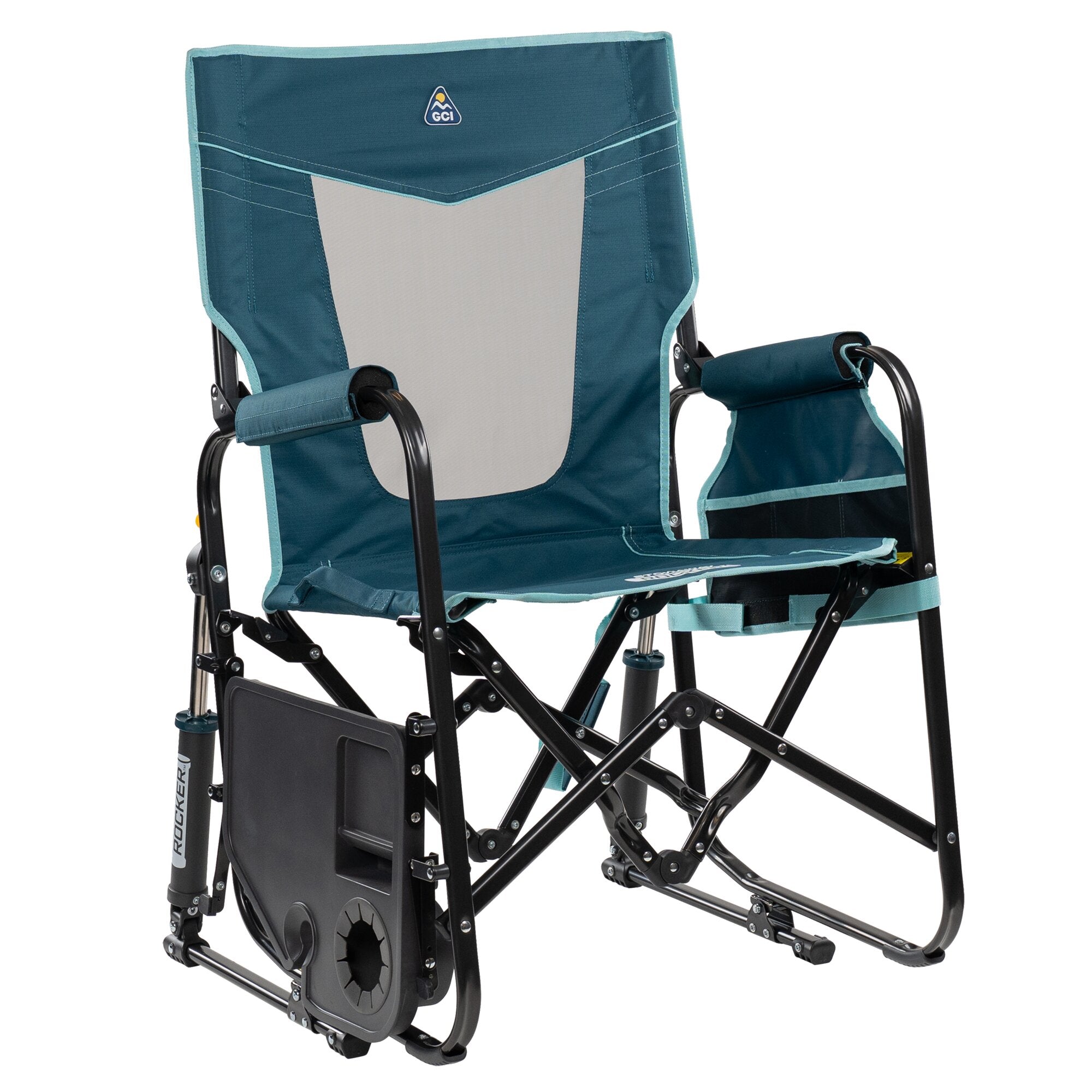 Camping-Schaukelstuhl Stowaway Rocker™ mit Tisch, anthrazit