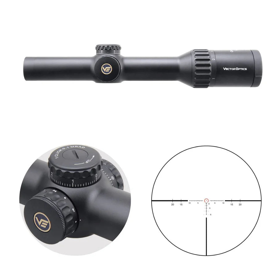 VectorOpticsVector Optics SCOC - T37 Continental x8 1 - 8x24 ED Tactical - Black Raptor