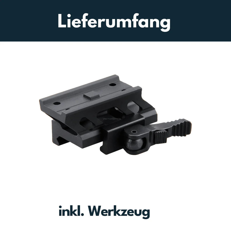VectorOpticsVector Optics MAV - QD10 Schnellmontage für Aimpoint Micro Footprint, 21mm Picatinny, h=20,5mm - Black Raptor
