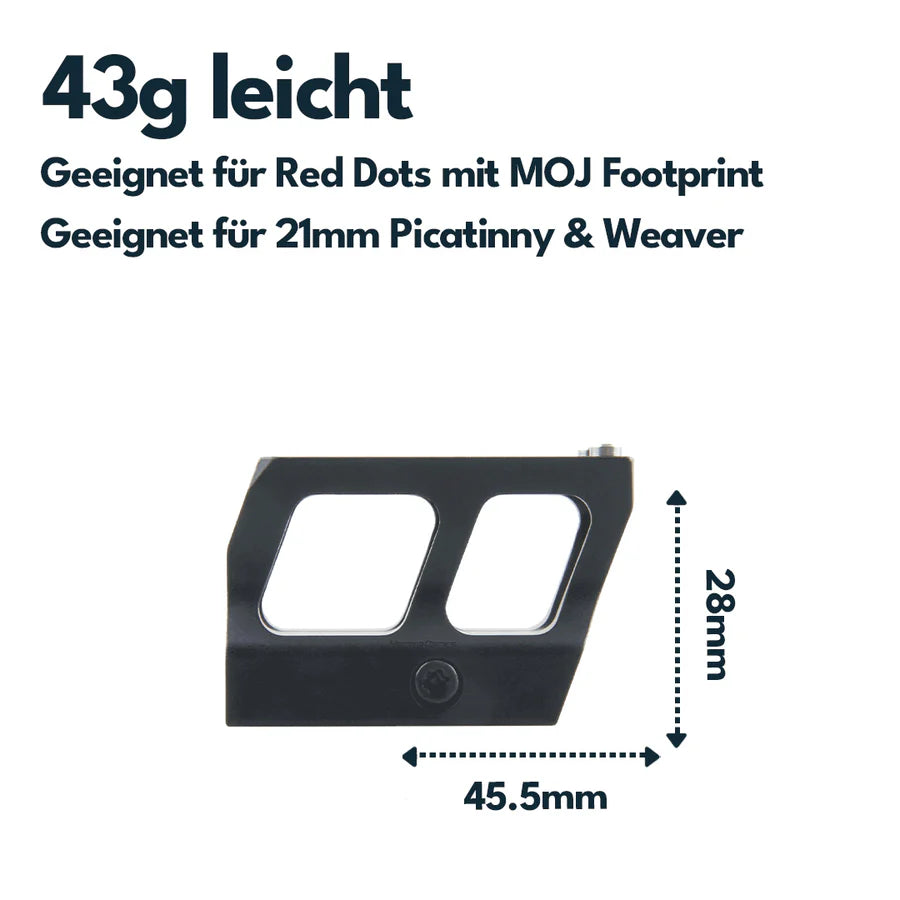 VectorOpticsVector Optics SCRA - 71 Montage mit MOJ (RMR) Footprint, 21mm Picatinny, h=28mm - Black Raptor