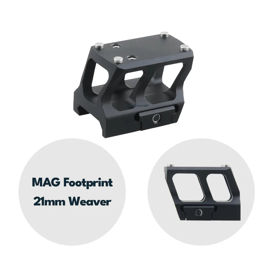 VectorOpticsVector Optics SCRA - 73 Montage mit MGT (SHIELD) Footprint, 21mm Picatinny, h=28mm - Black Raptor
