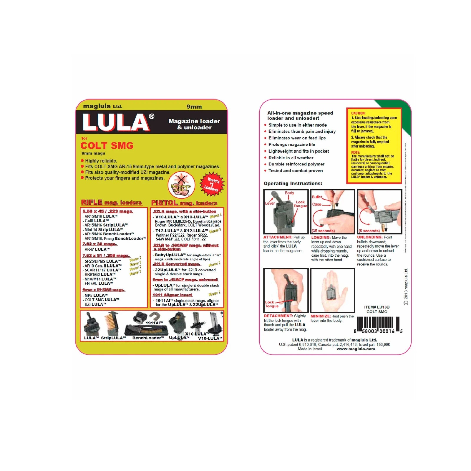 Maglula Colt SMG LULA Lade- und Entladehilfe 9 mm – Produktansicht 1
