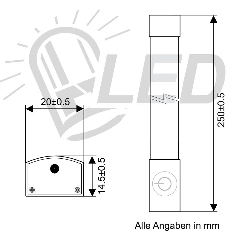 Lichtleiste, 25 cm
