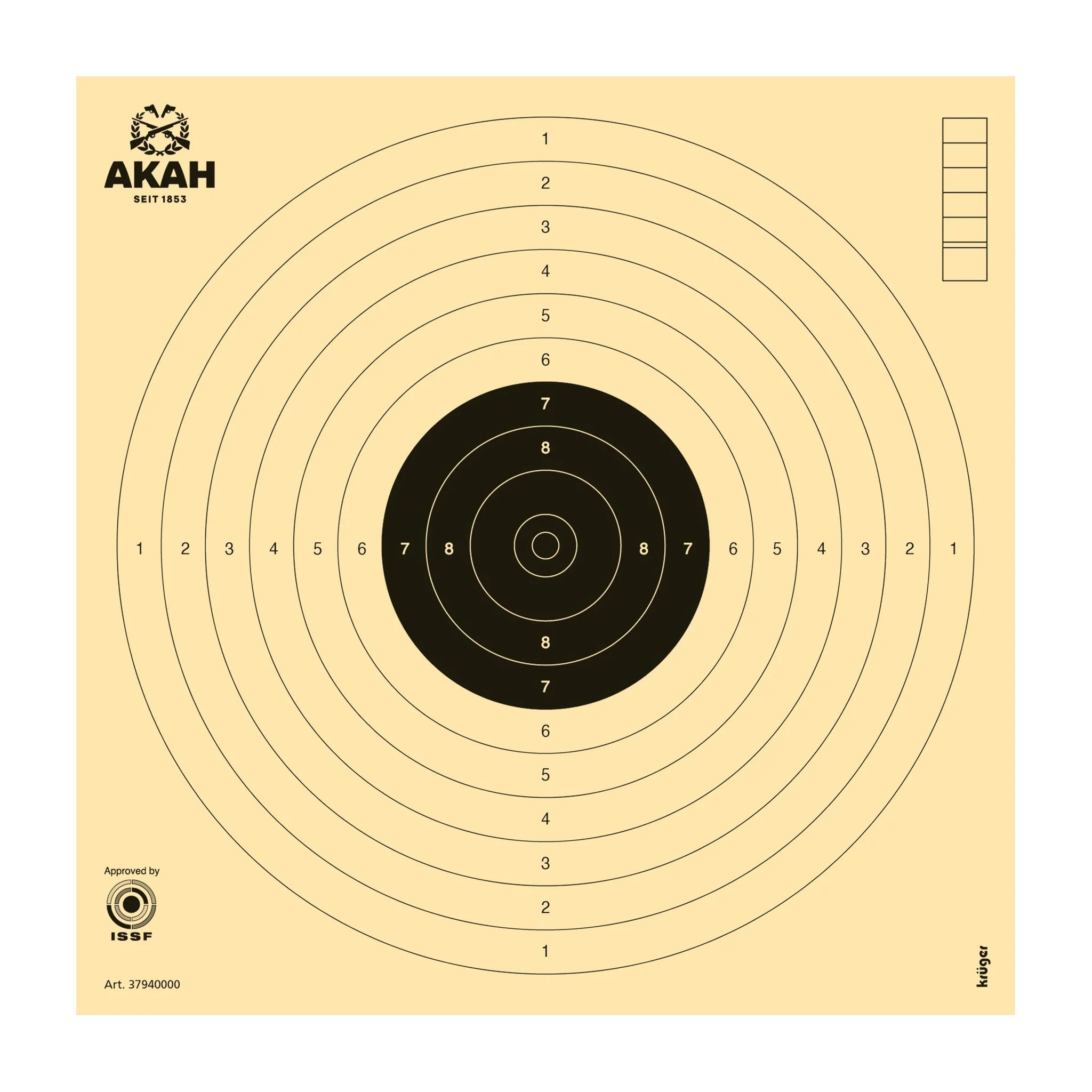 AKAH Luftpistolen-Scheiben 17 × 17 cm – Produktansicht 1
