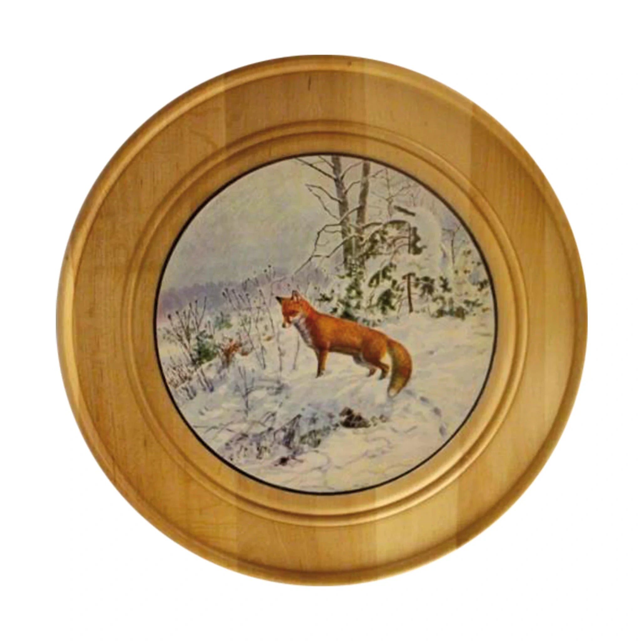 AKAH Ehrenscheibe aus Massivholz 30 cm – Motiv Fuchs
