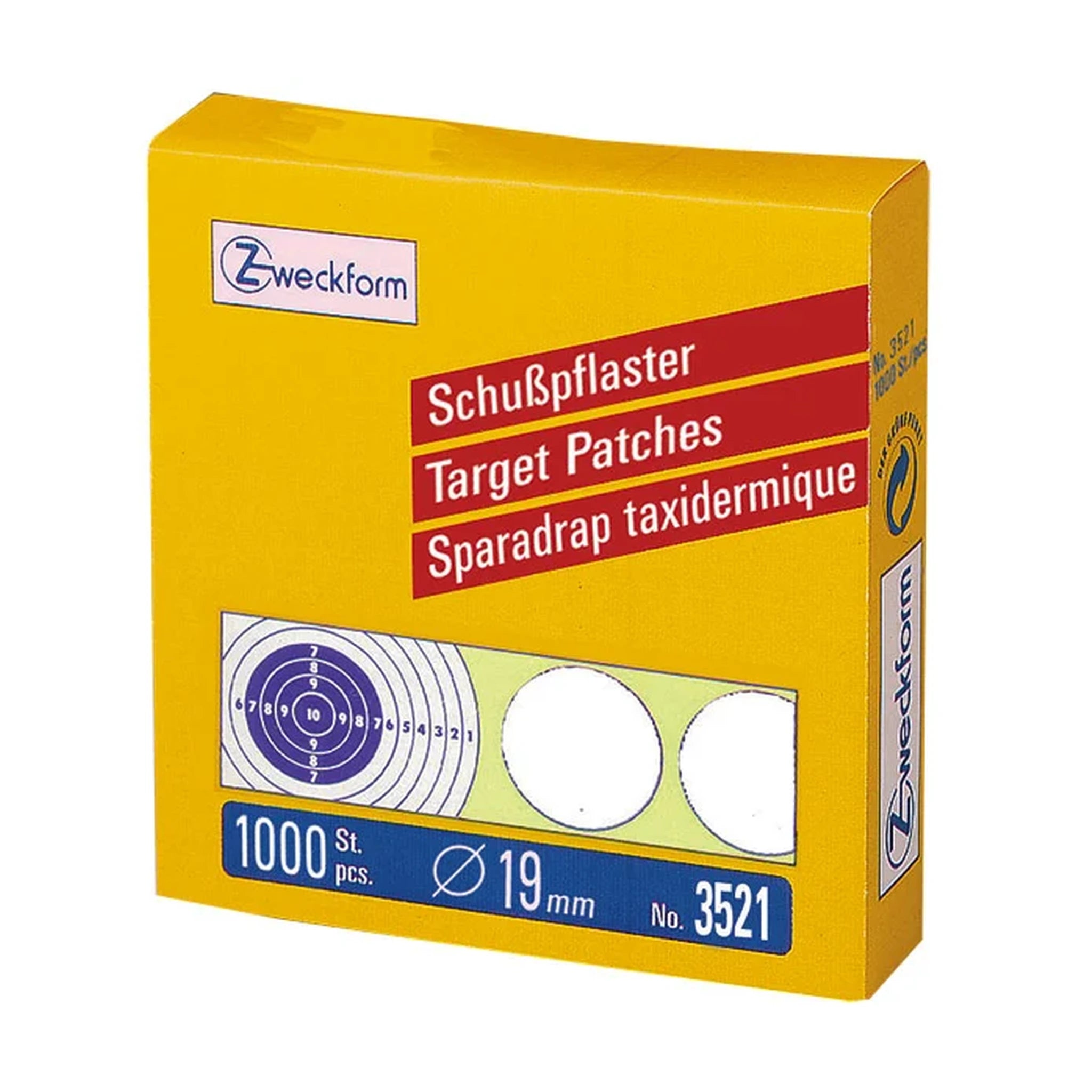 ZWECKFORM Schusspflaster Weiß · 19 mm · 1.000 Stück