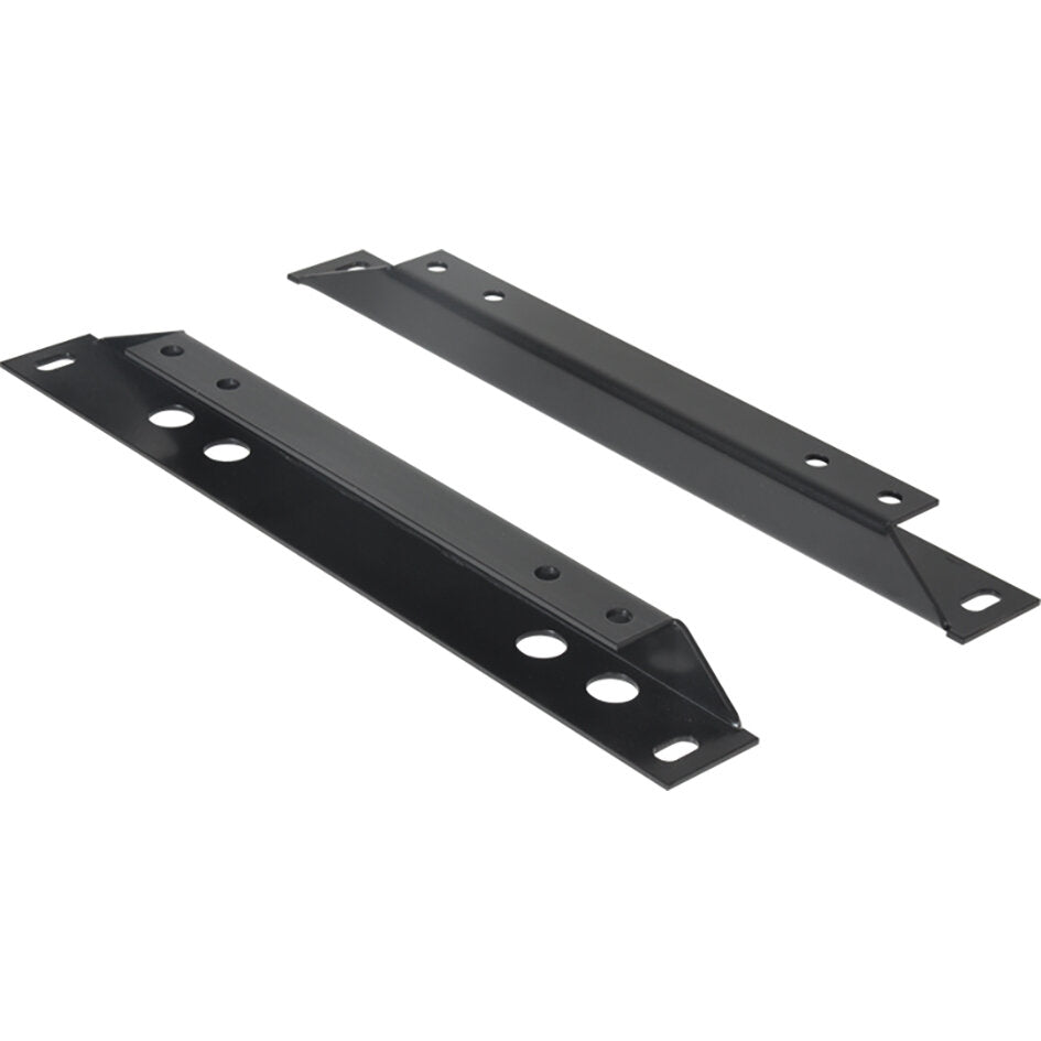 Schwarzes Metall-Adapterprofil mit mehreren runden Bohrungen und zwei flachen Trägerprofilen, passend für Fiat Ducato 1994–2006/06