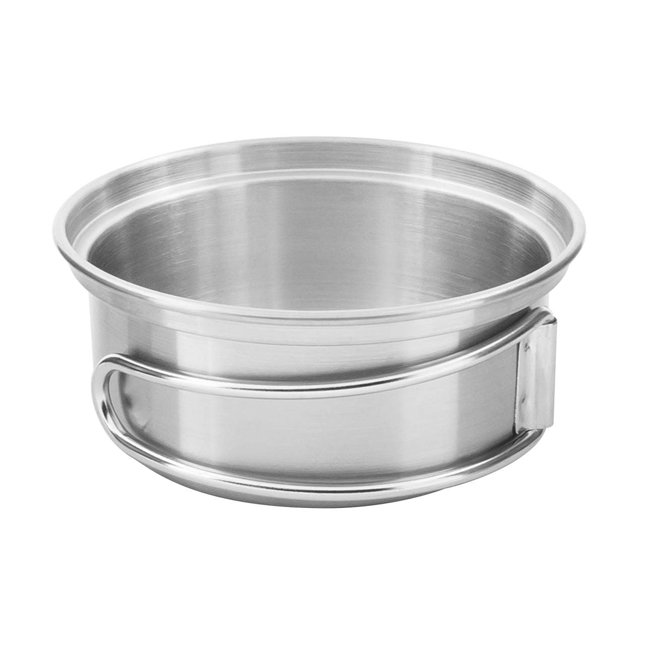Edelstahl-Deckel mit klappbarem Griff für Tatonka Handle Mug, rund, matt glänzend.
