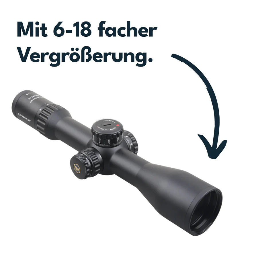 VectorOpticsVector Optics SCFF - 43 Continental x6 3 - 18x50FFP - Black Raptor