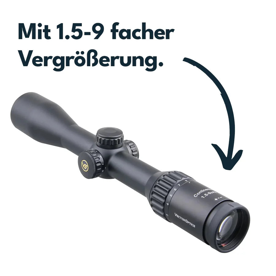 VectorOpticsVector Optics SCOM - 23 Continental 1.5 - 9x42SFP - Black Raptor