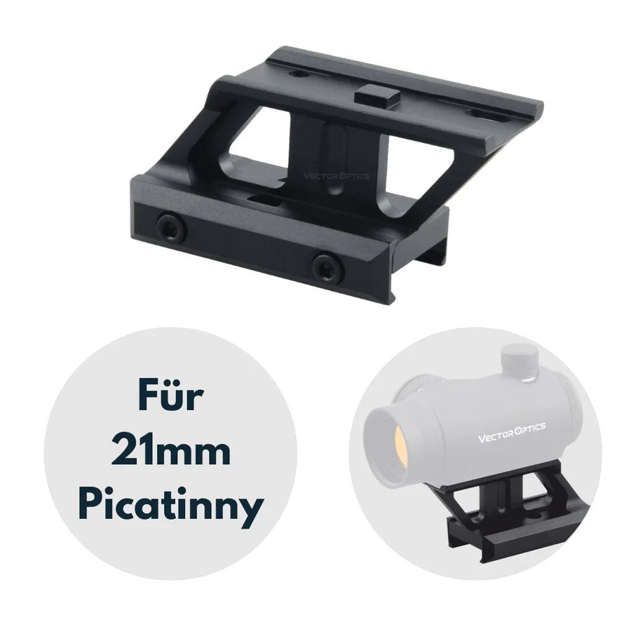 Vector Optics MAV - P10 Montage für Aimpoint Micro Footprint, 21mm Picatinny, h=25,6mm - Black Raptor