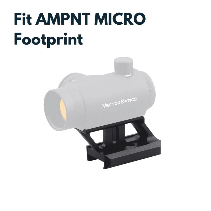 VectorOpticsVector Optics MAV - P10 Montage für Aimpoint Micro Footprint, 21mm Picatinny, h=25,6mm - Black Raptor